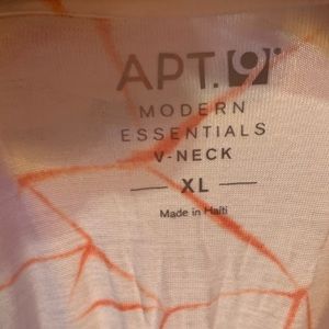 Orange and white shirt